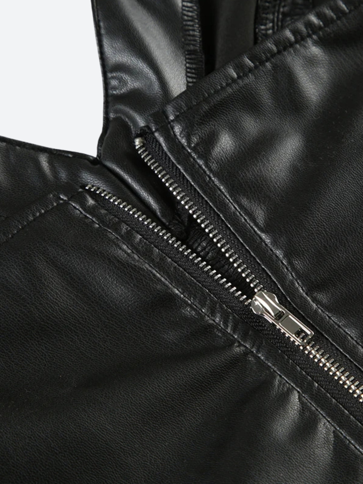 Y2K Baddie Faux Leather Crop Top