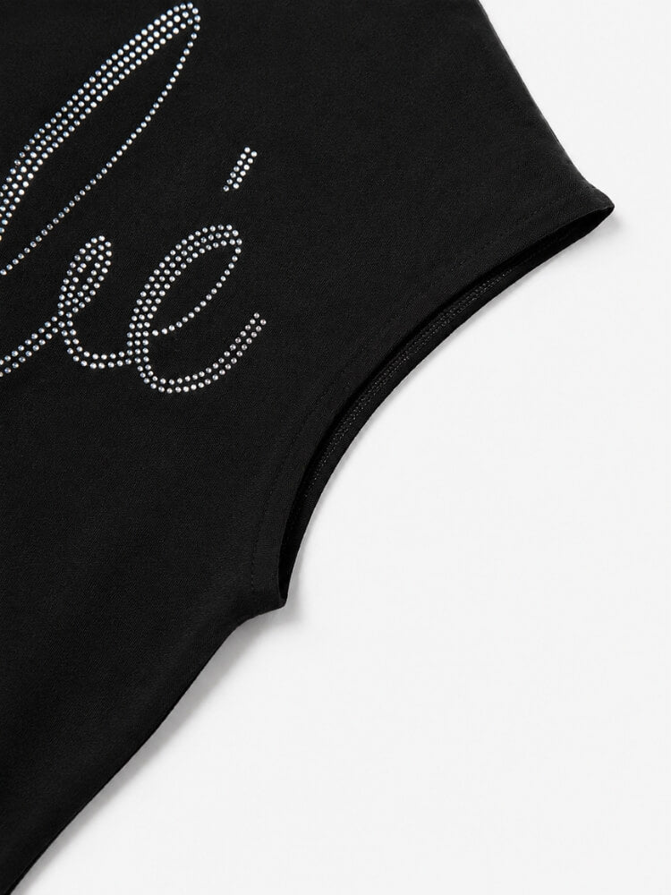 Y2K Baddie Rhinestone Top
