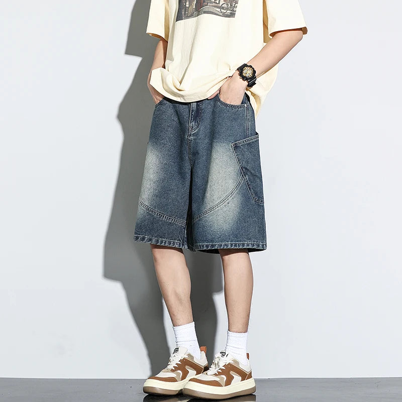 Y2K Baggy Washed Denim Shorts