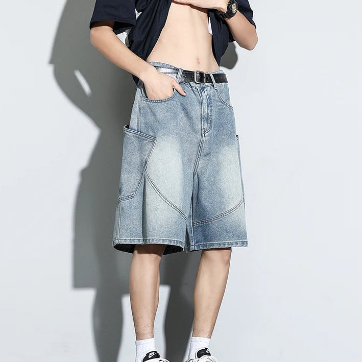 Y2K Baggy Washed Denim Shorts