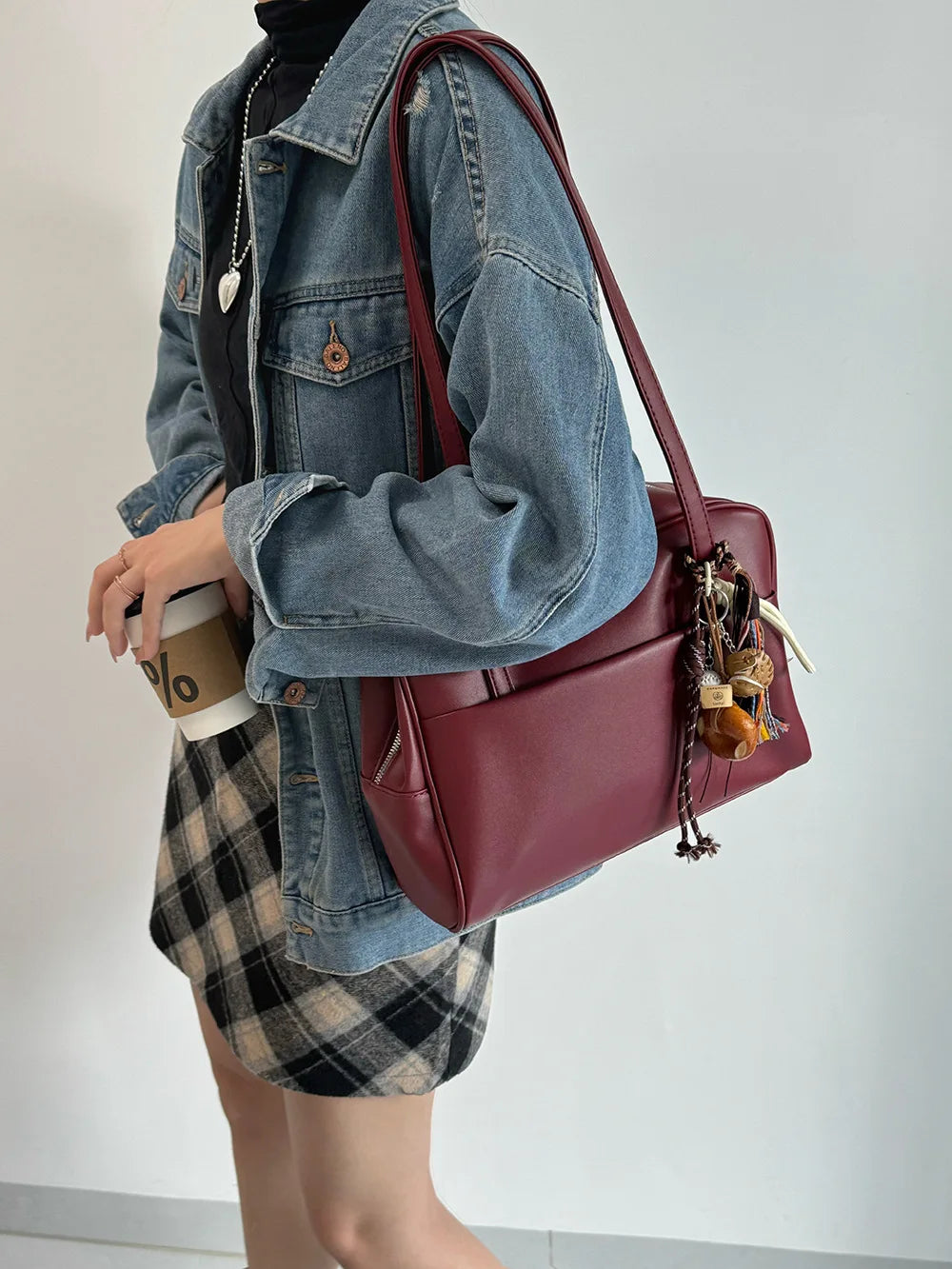 Y2K Baguette Shoulder Bag