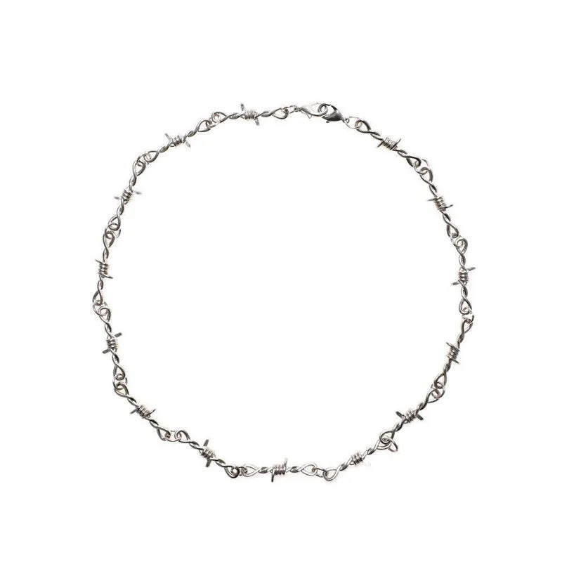 Y2K Barbed Wire Necklace
