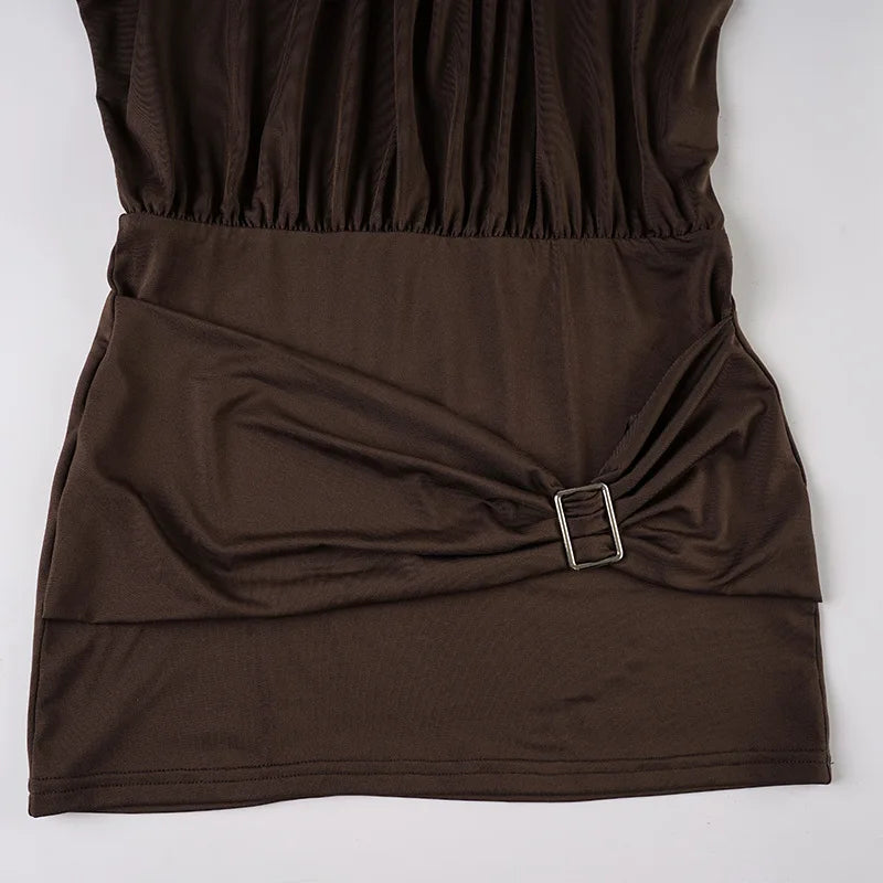 Y2K Batwing Sleeve Mini Dress