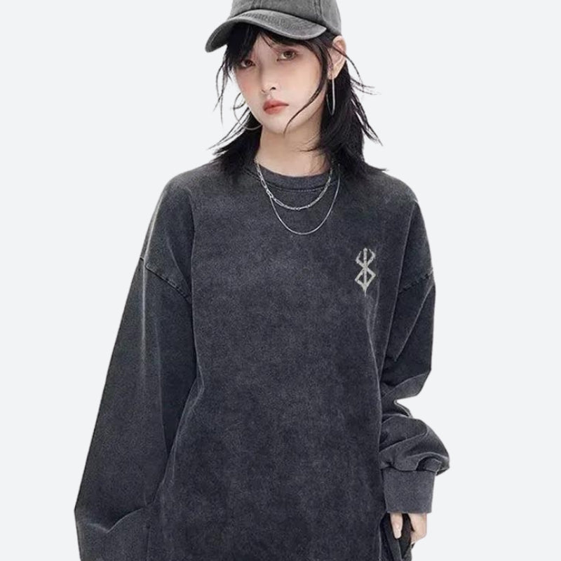Y2K Berserk Printed Sweatshirt