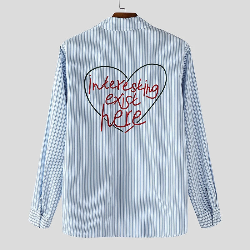 Y2K Blue Striped Shirt