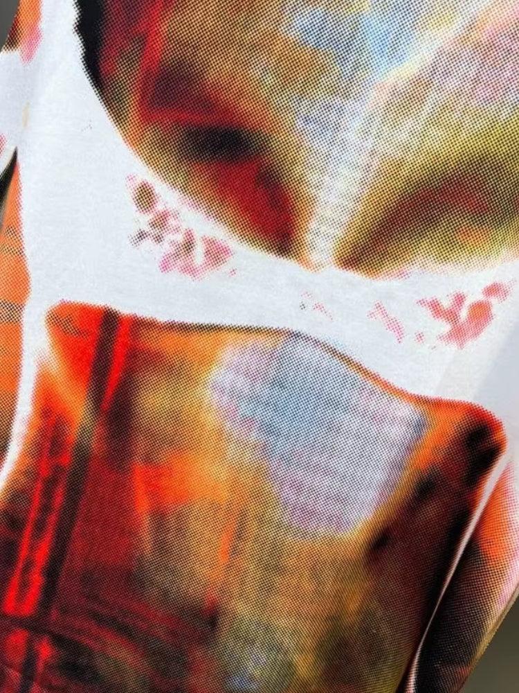 Y2K Body Printed Tank Top