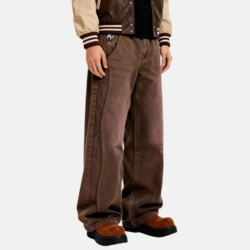 廃盤00s LEVI'S ワイドカーゴデニムパンツ W34 ブラウン Y2K Y2K Brown Wash Jeans - Litlookz Studio