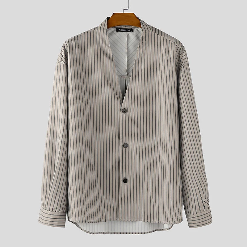 Y2K Button Up Striped Shirt