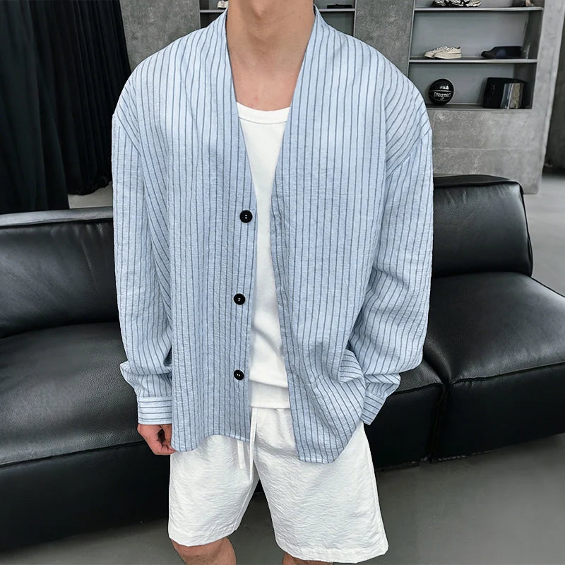 Y2K Button Up Striped Shirt