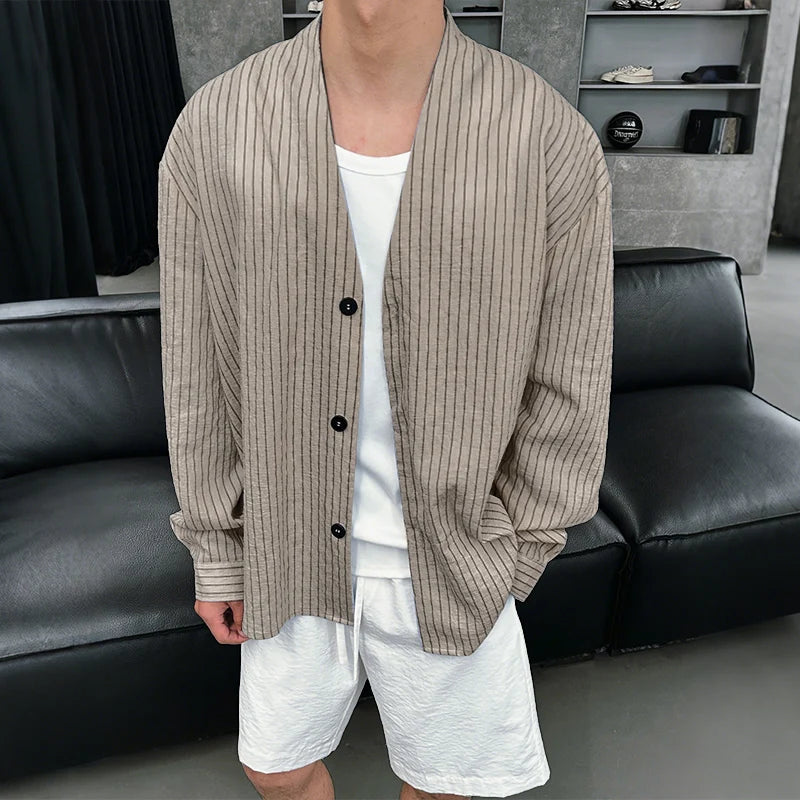 Y2K Button Up Striped Shirt
