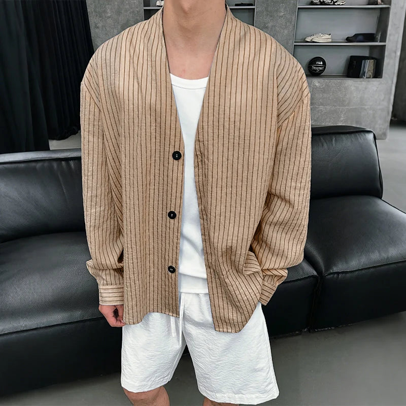 Y2K Button Up Striped Shirt