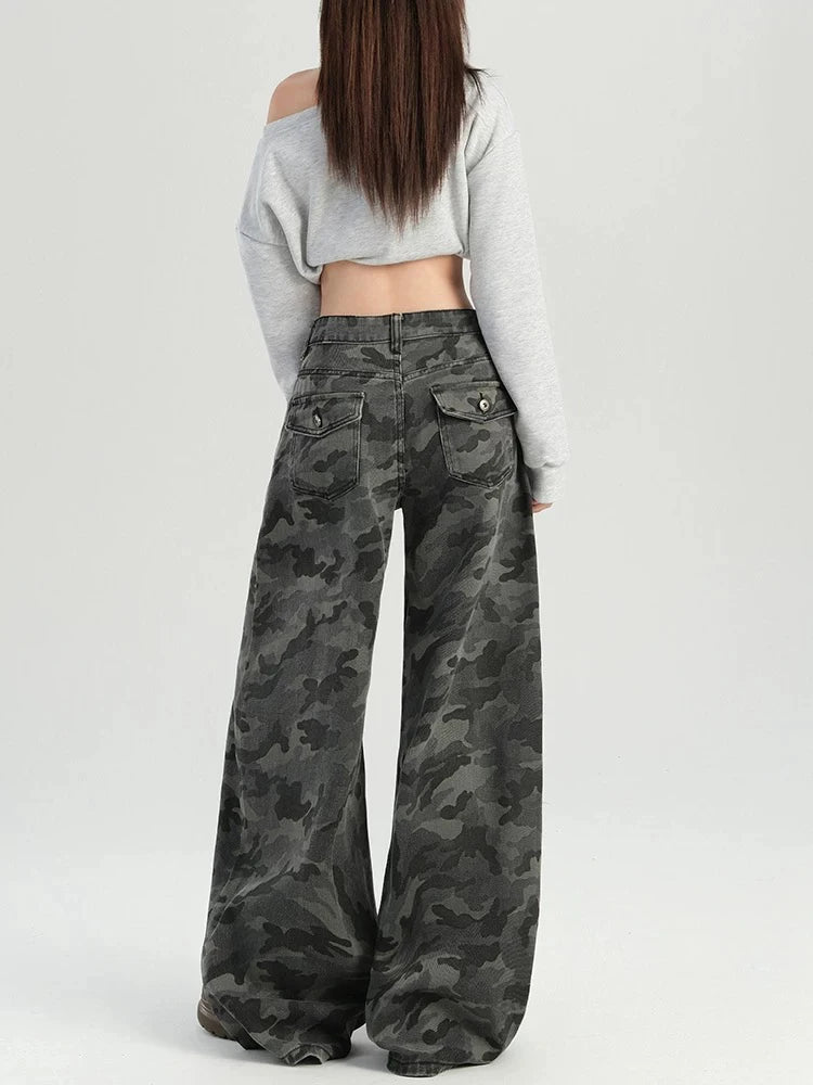 Y2K Camo Baggy Pants - Litlookz Studio
