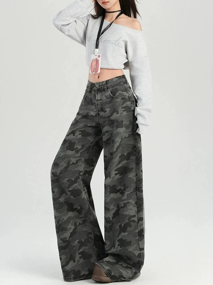 Y2K Camo Baggy Jeans