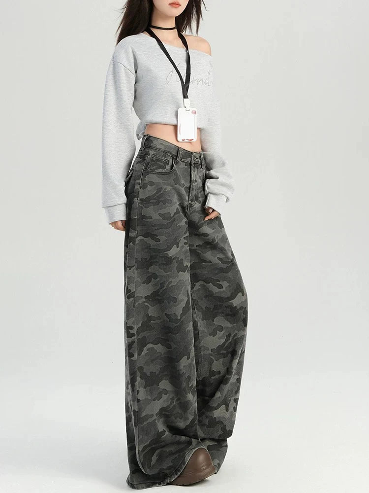 Y2K Camo Baggy Jeans