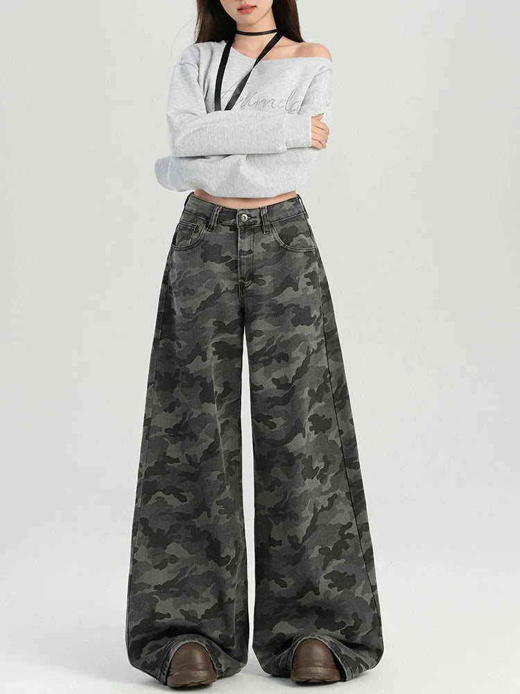 Y2K Camo Baggy Jeans