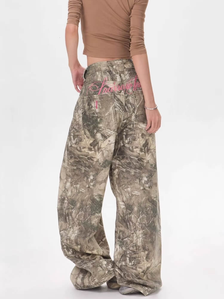 Y2K Camo Baggy Pants - Litlookz Studio