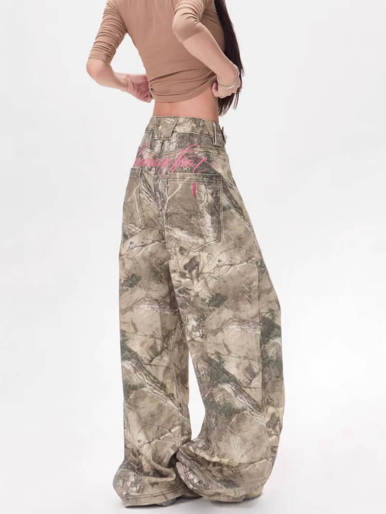Y2K Camo Baggy Pants - Litlookz Studio