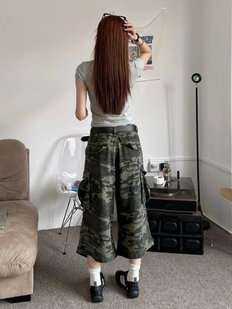 Y2K Camo Cargo Jorts