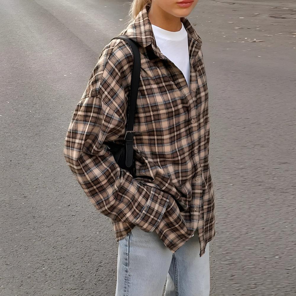 Y2K Casual Plaid Shirt