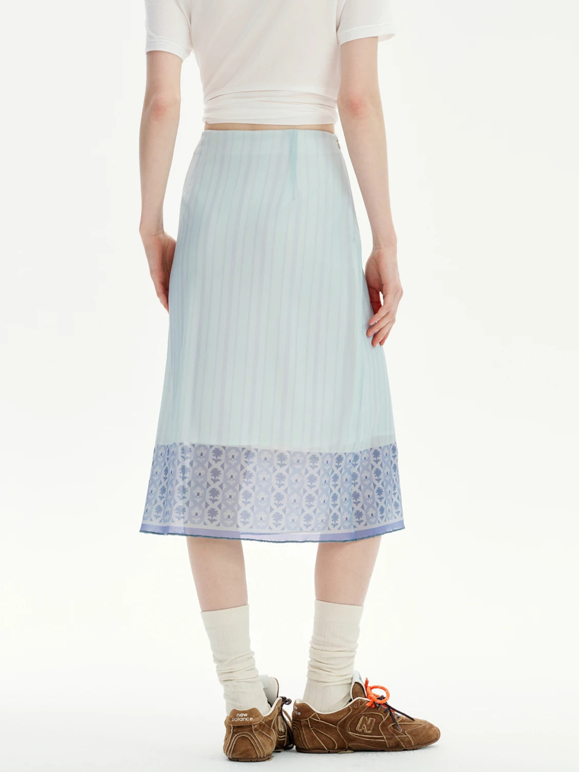 Y2K Cat Print Midi Skirt