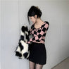 Y2K Checkered Square Neck Top