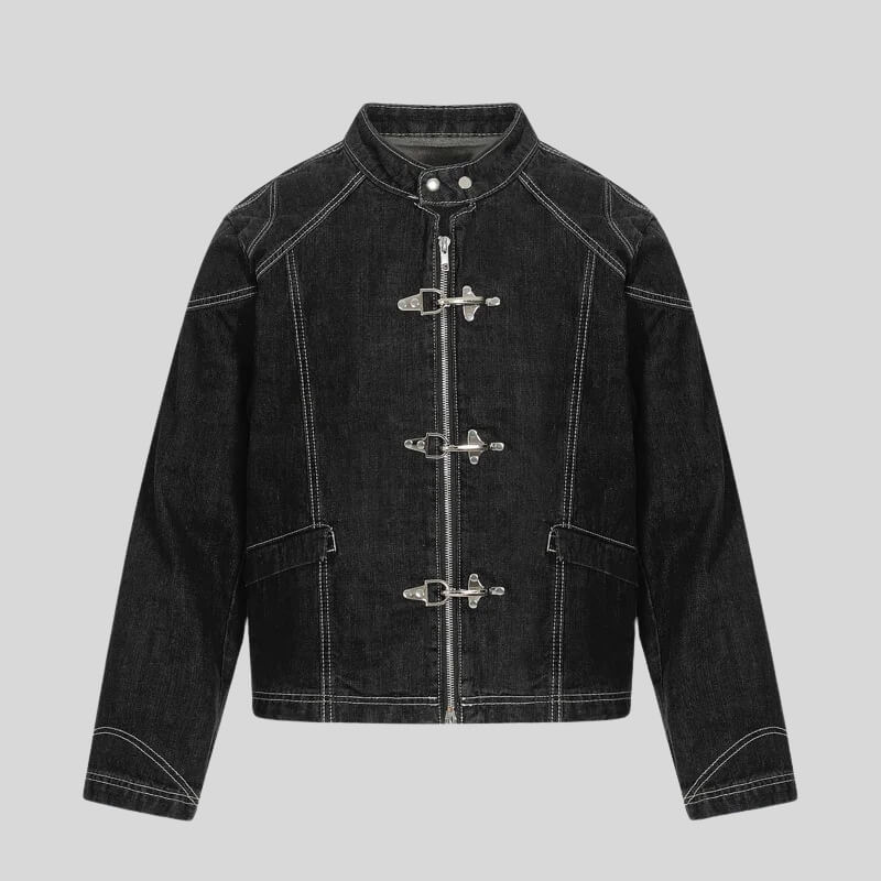 Y2K Clasp Denim Jacket - Litlookz Studio