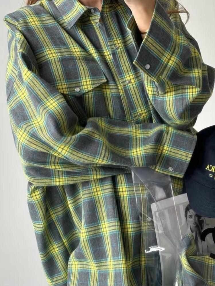 Y2K Classic Plaid Shirt