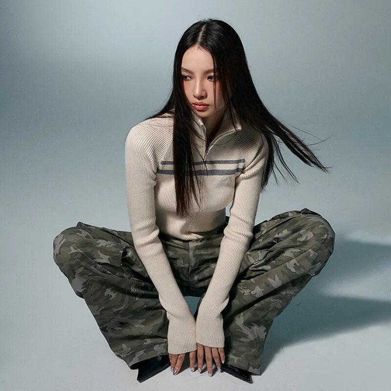 Y2K Cropped Cardigan - Litlookz Studio