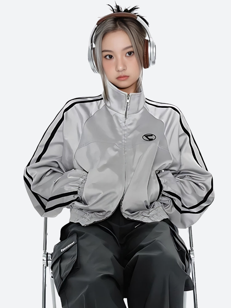 Y2K Cyber Double Zip-Up Jacket - Litlookz Studio