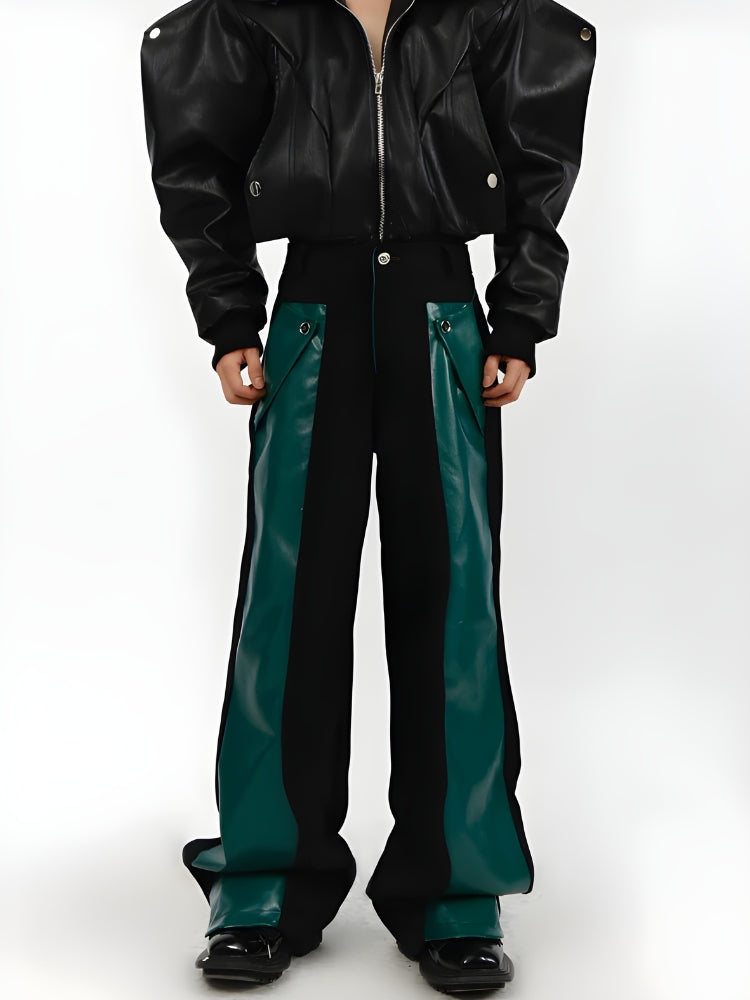 Y2K Cyber Faux Leather Pants - Litlookz Studio