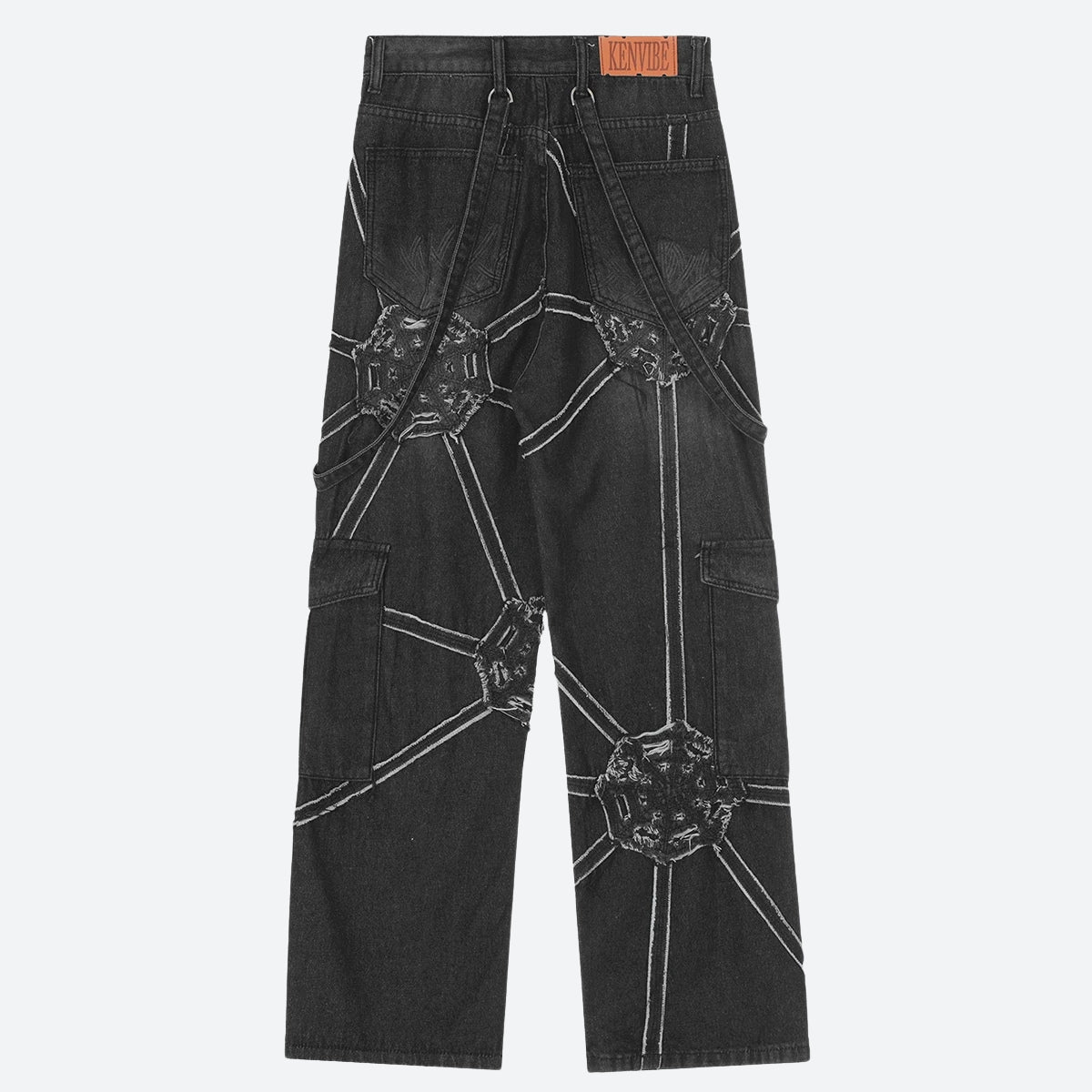 Y2K Cyber Patchwork Jeans - Litlookz Studio
