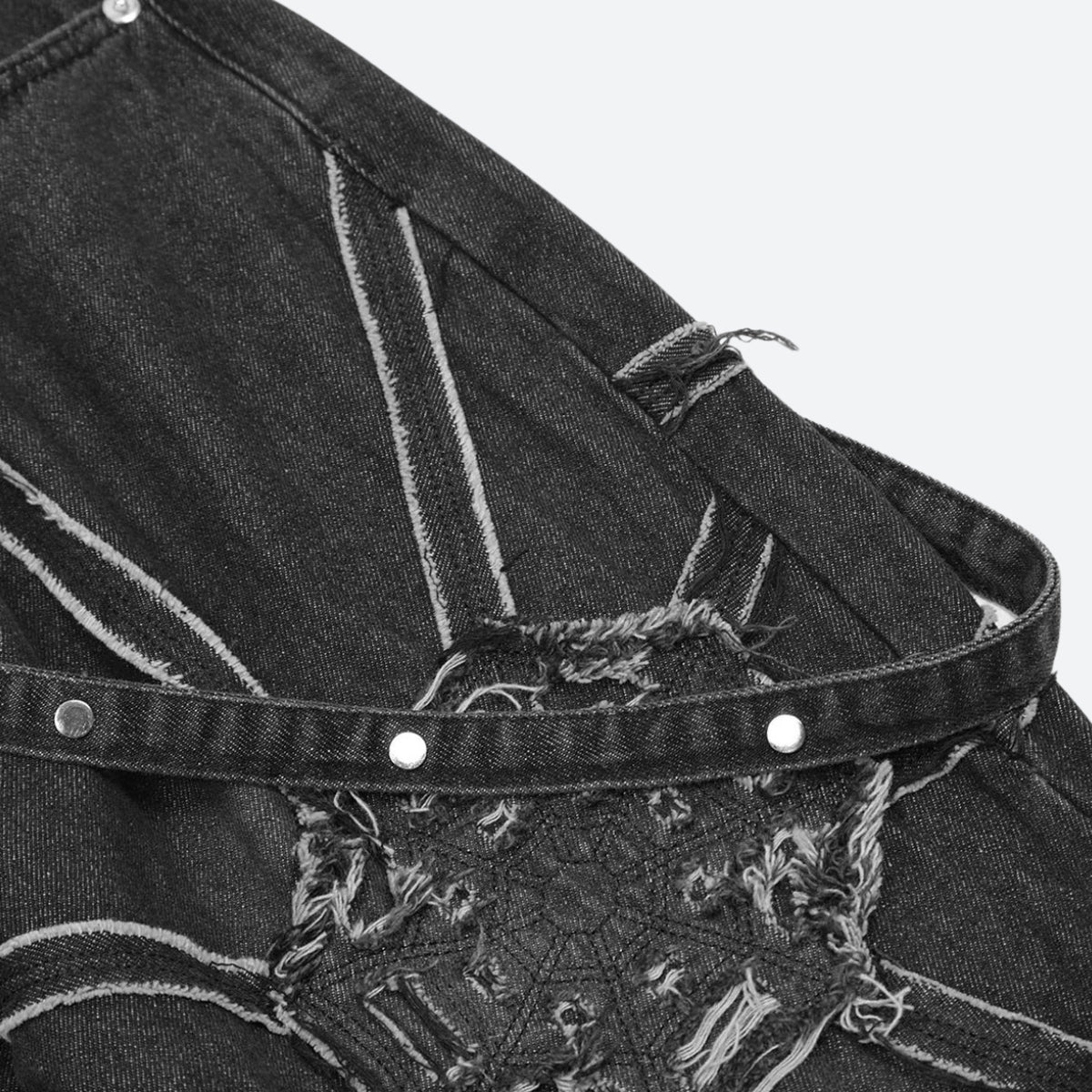 Y2K Cyber Patchwork Jeans - Litlookz Studio