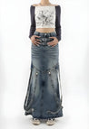 Y2K Denim Maxi Skirt