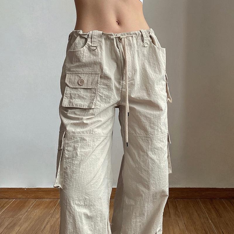 Y2K Drawstring Cargo Pants - Litlookz Studio