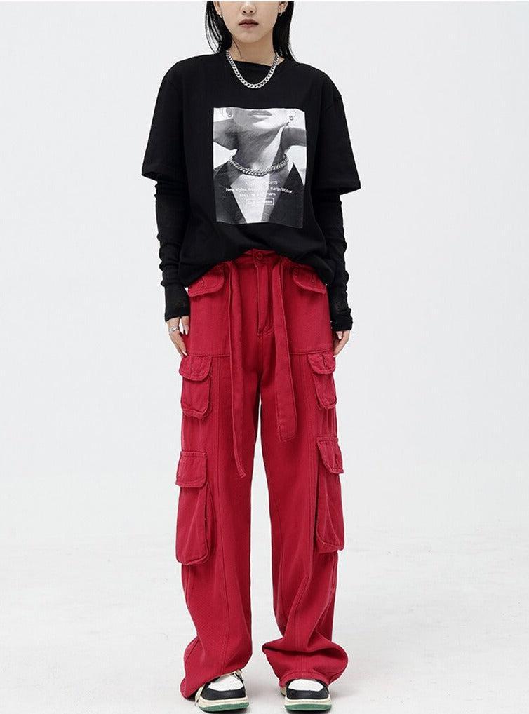 Y2K Drawstring Cargo Pants - Litlookz Studio