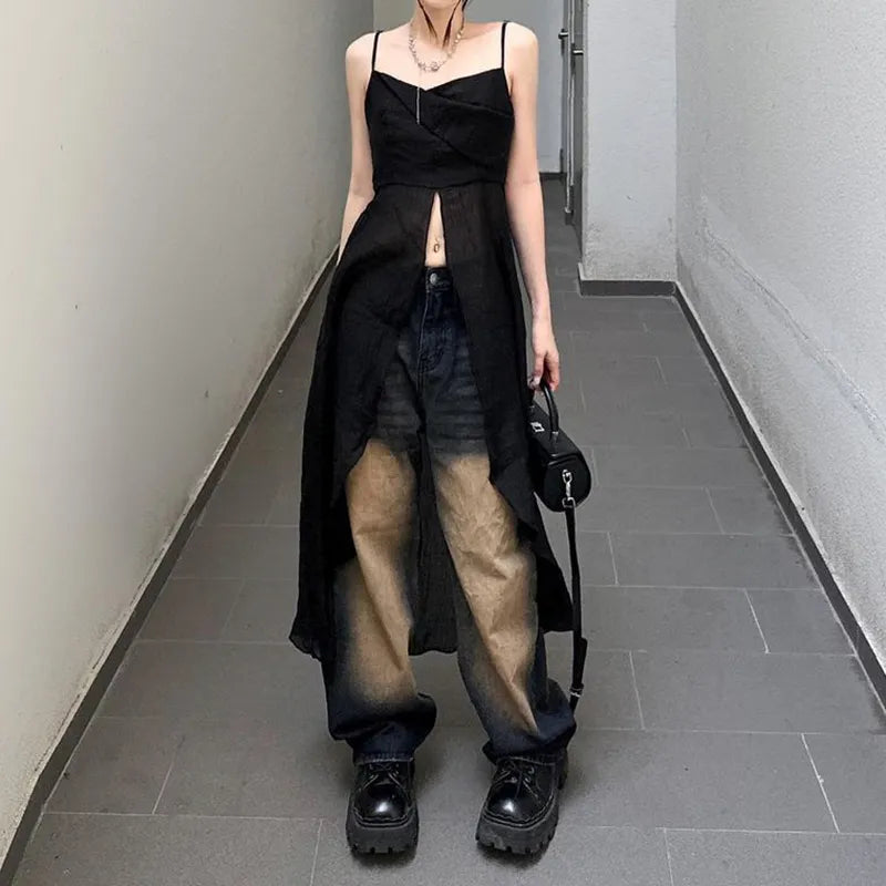 Y2K Dress-Like Strap Top