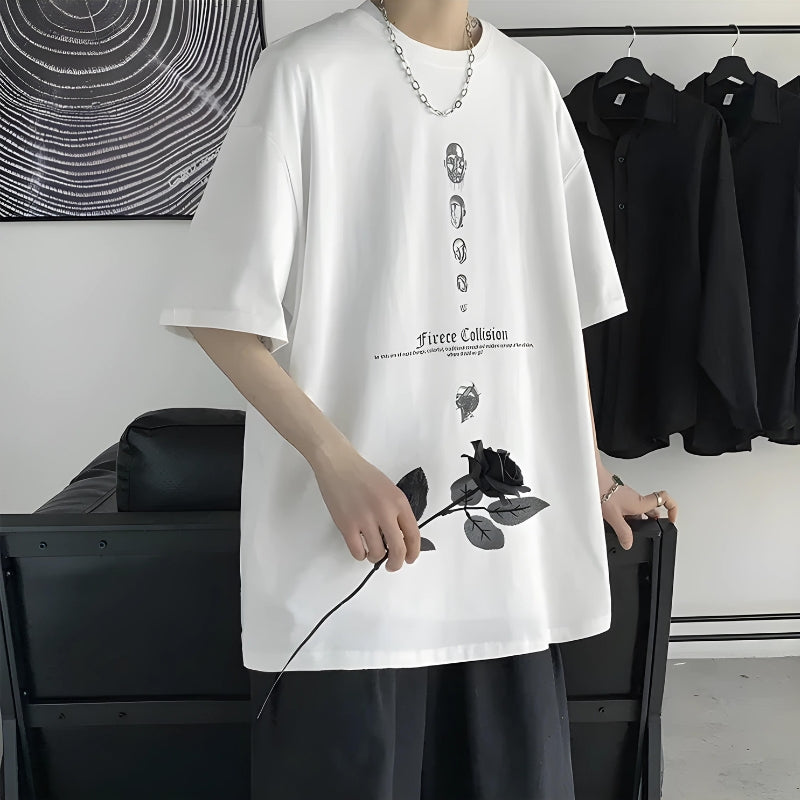 Y2K Fierce Collision Oversized Tee - Litlookz Studio
