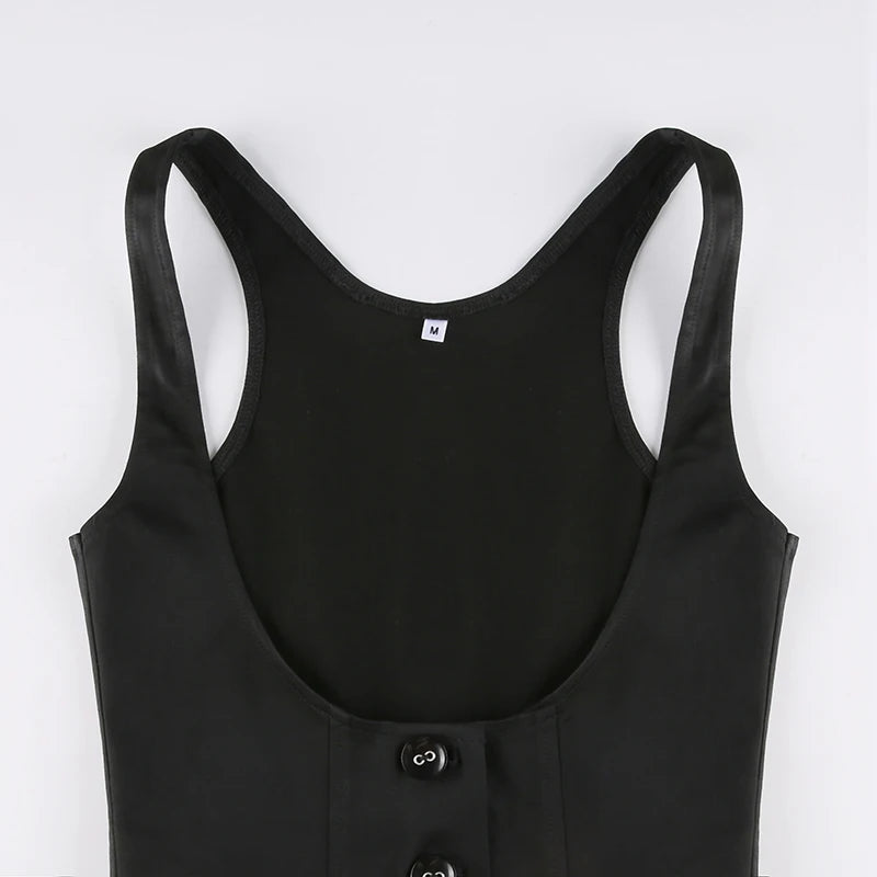 Y2K Fitted Button Up Vest