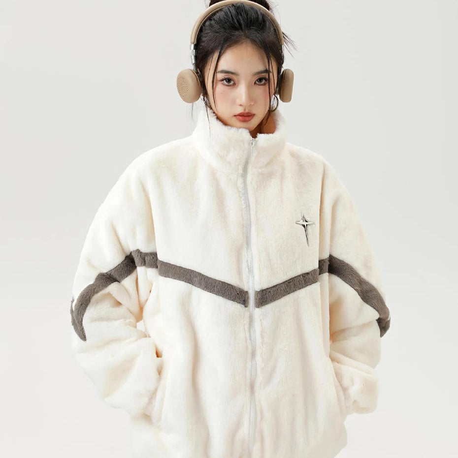 Y2K Fleece Zip-Up Jacket