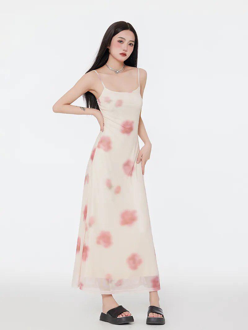 y2k midi dress Y2K Floral Maxi Dress