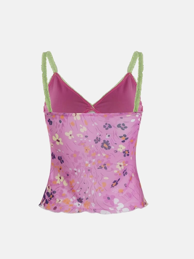 Y2K Flower Cami Top