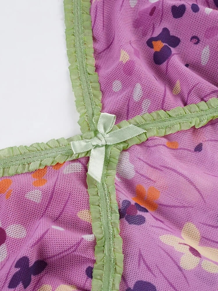 Y2K Flower Cami Top