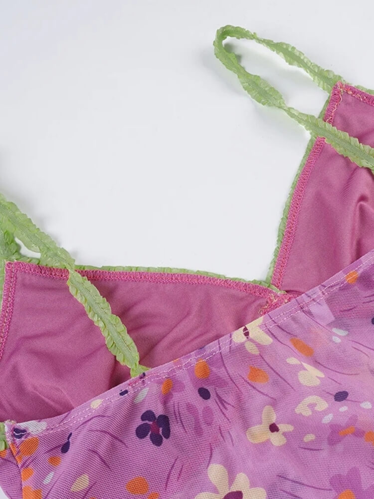 Y2K Flower Cami Top