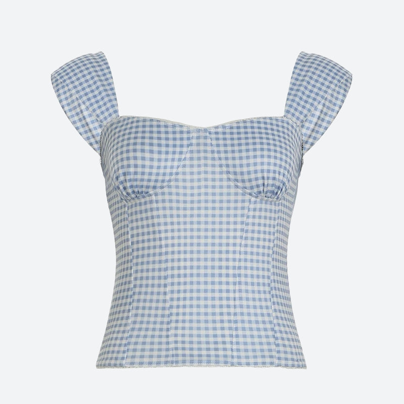Y2K Gingham Top
