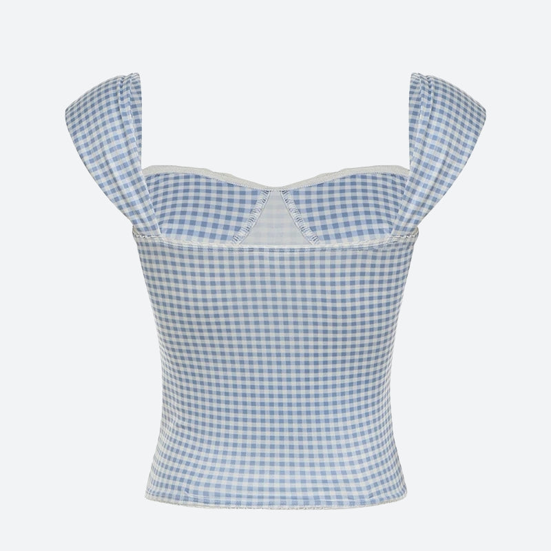 Y2K Gingham Top