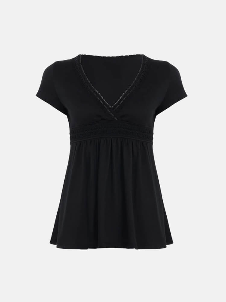 Y2K Goth Babydoll Top