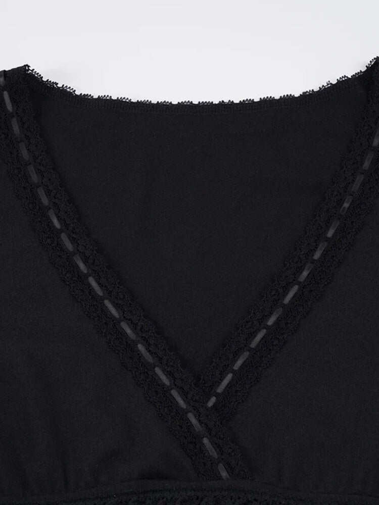 Y2K Goth Babydoll Top