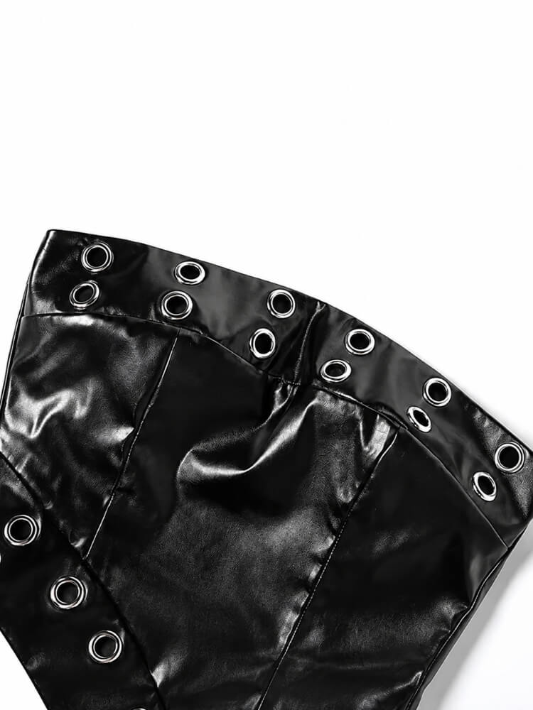 Y2K Goth Grommet Top
