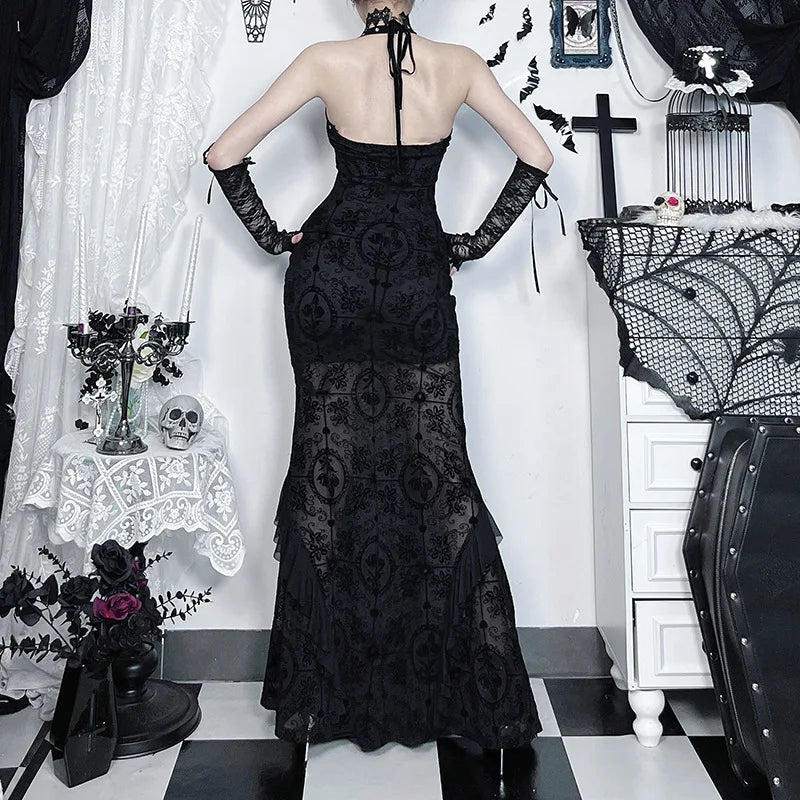Y2K Goth Mermaid Maxi Dresses Y2K Goth Mermaid Maxi Dresses