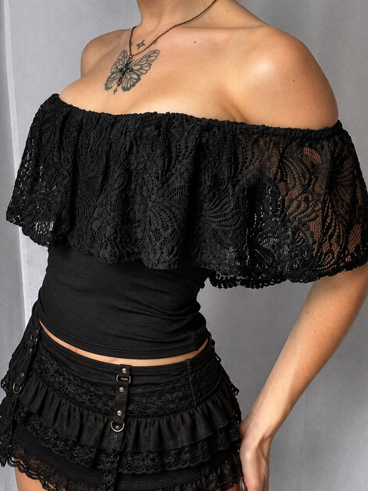 Y2K Goth Raven Top